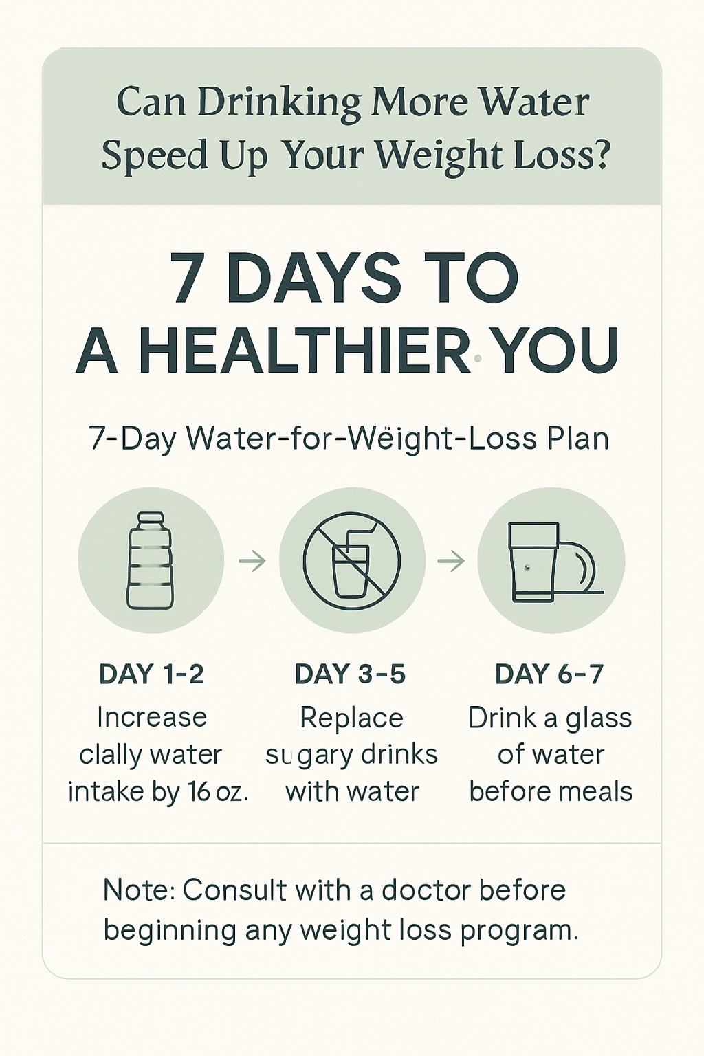 A 7-Day Water-for-Weight-Loss Plan That Does Not Rely on Willpower