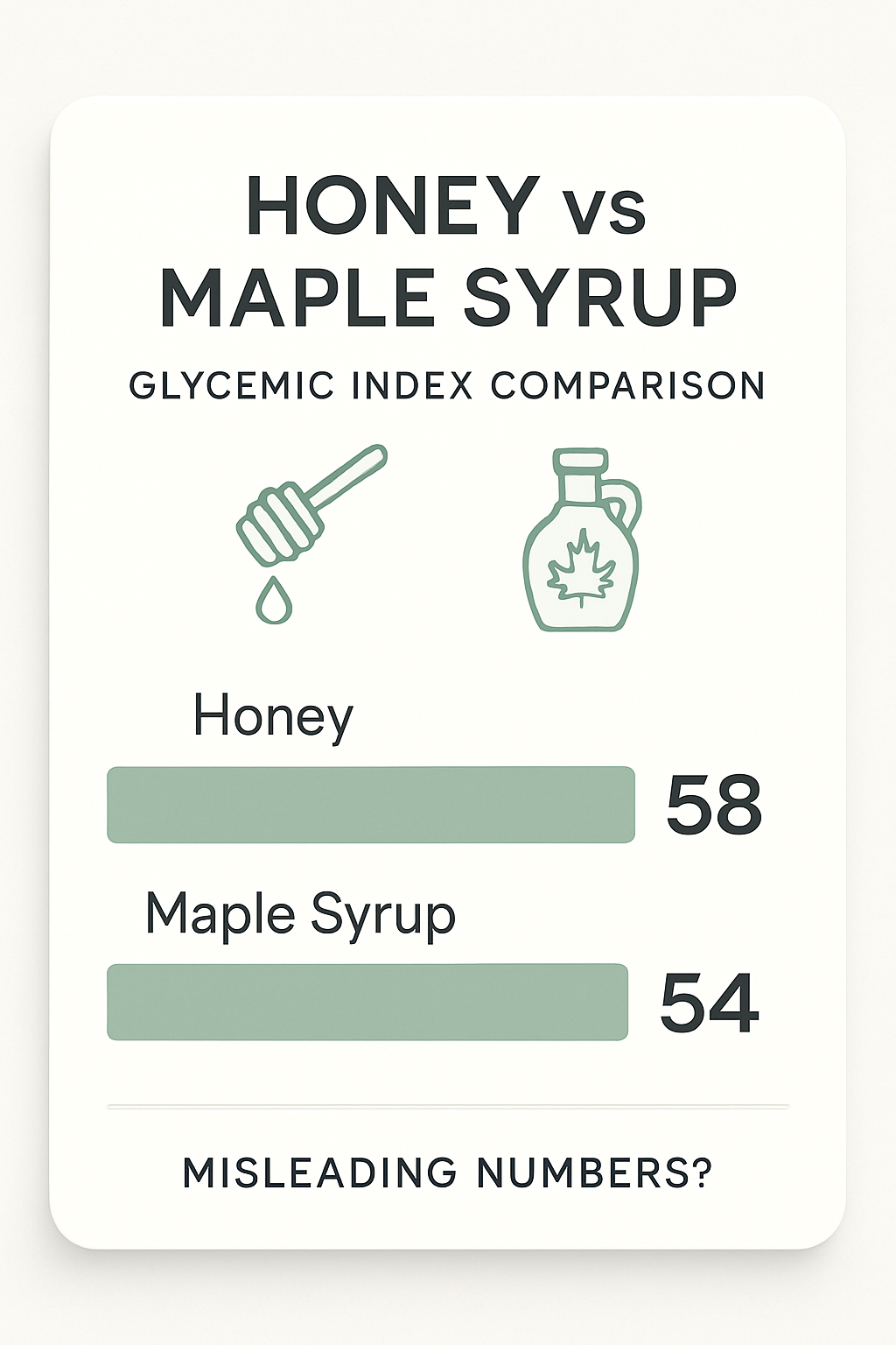 Honey vs maple syrup glycemic index: why one number misleads