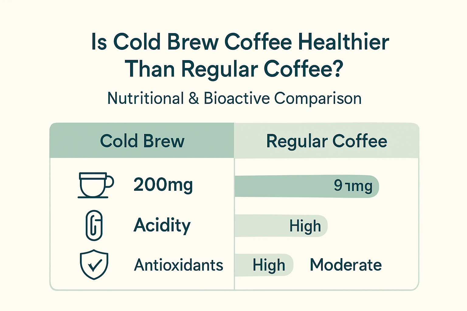 Nutritional & Bioactive Comparison: Cold Brew vs Hot Coffee
