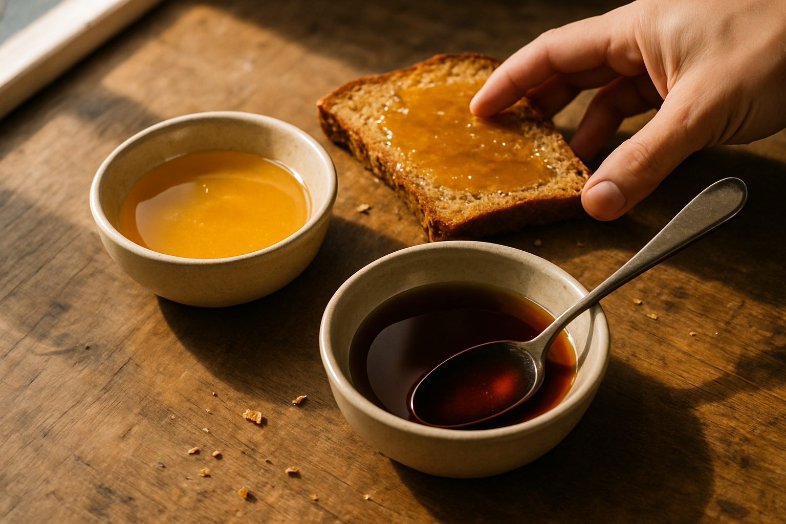 What happens after honey or maple reaches the small intestine