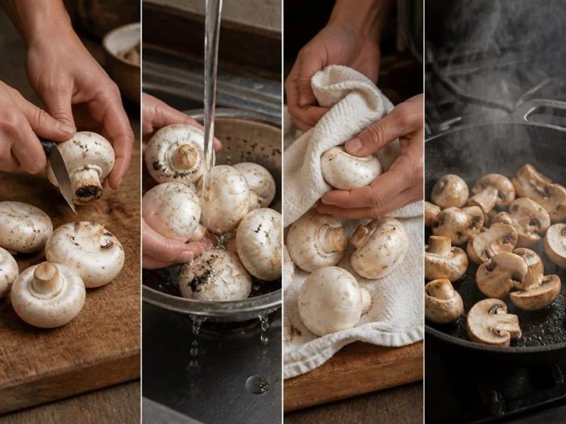 How to clean mushrooms before cooking