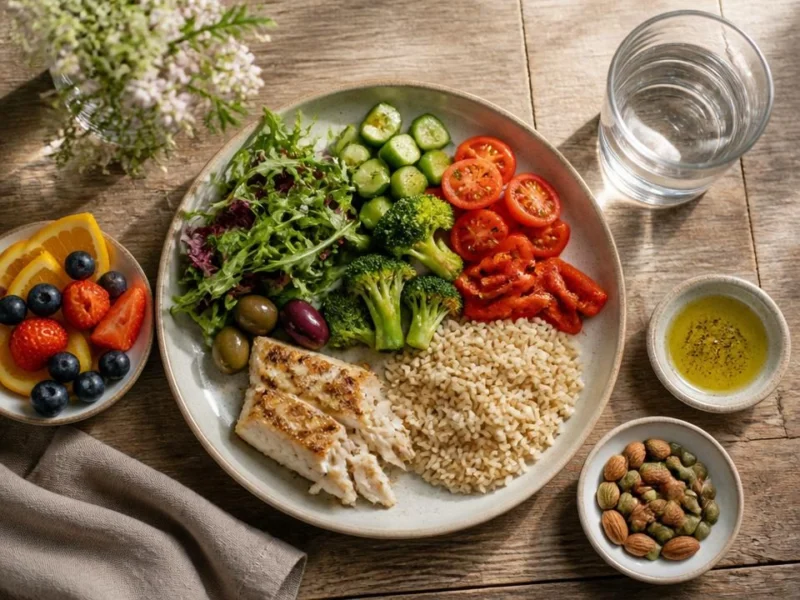 A simple Mediterranean-style plate