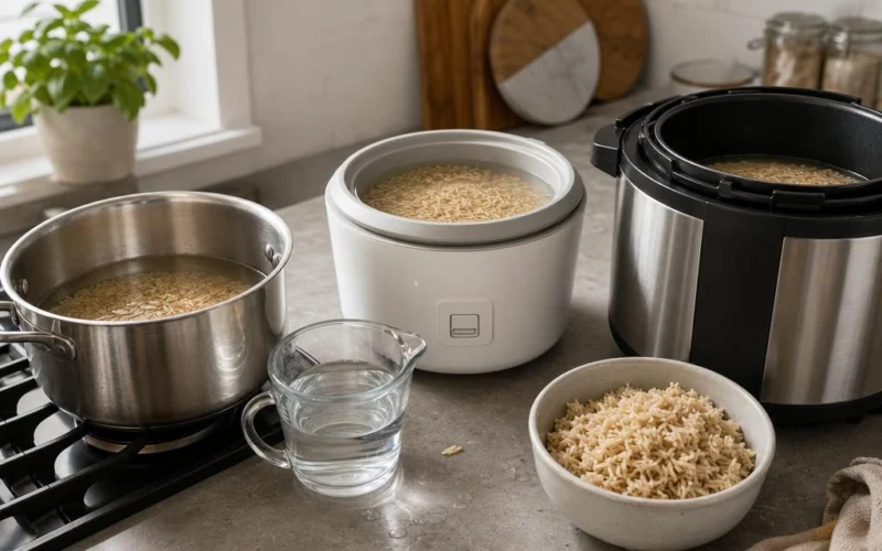 Proporción de agua para arroz integral: cocina, arrocera y olla a presión eléctrica