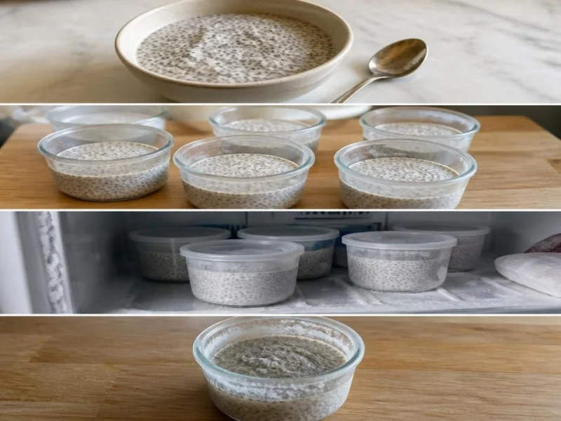 Freeze chia pudding in individual portions