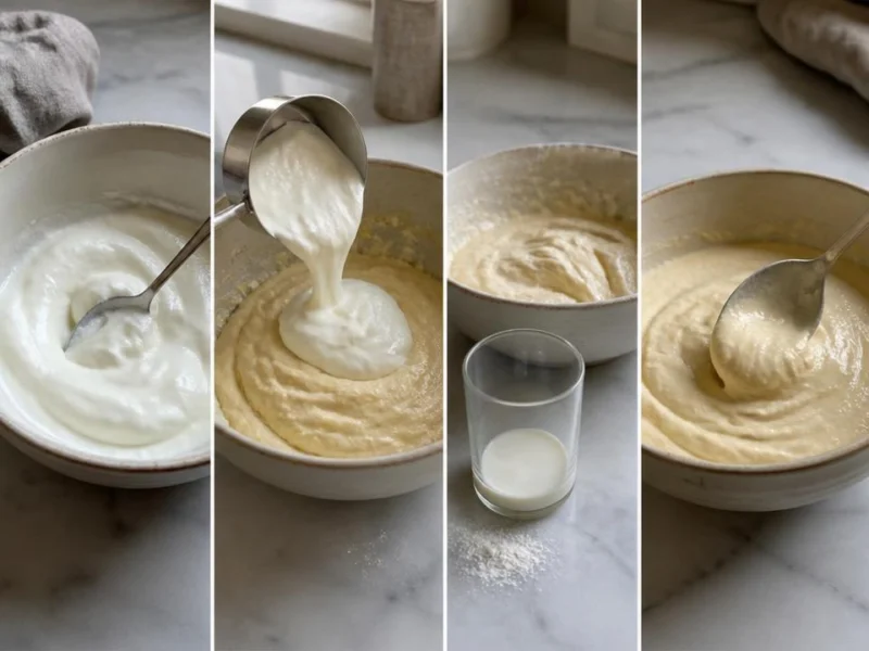 How to adjust batter after replacing sour cream