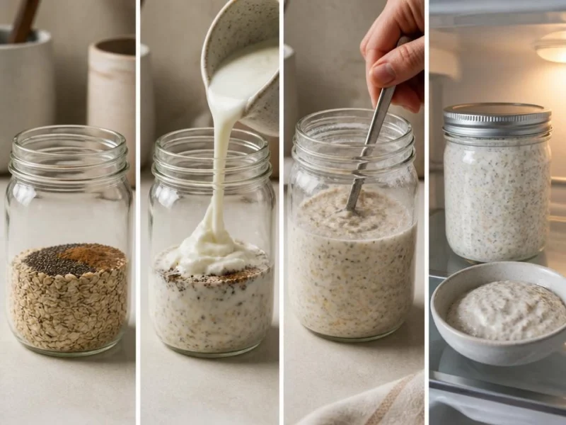 How to mix and chill overnight oats