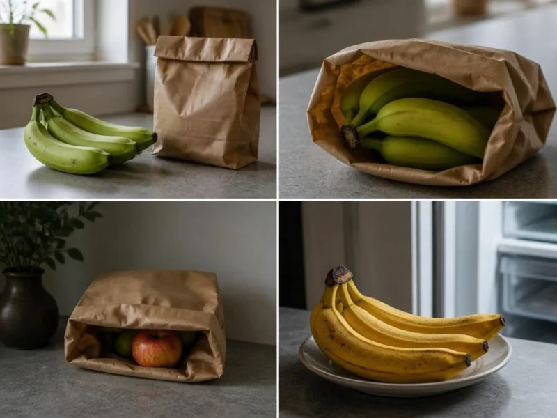 How to ripen bananas in a paper bag