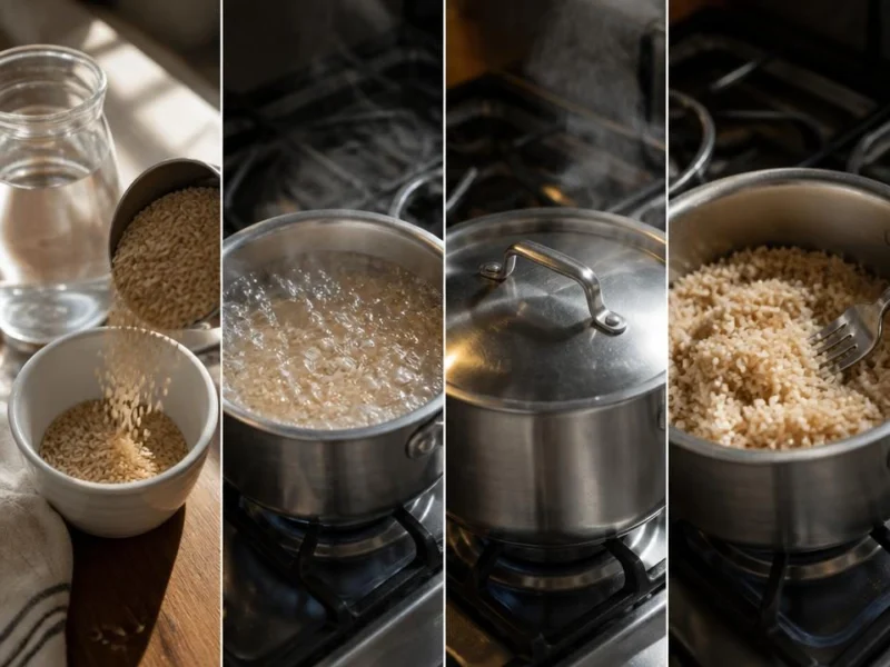 Pasos para cocinar arroz integral en la cocina
